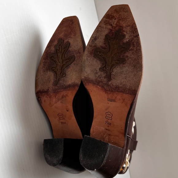 Cowgirl embroidered Brown boots by Sam Edelman- limited edition - Picture 3 of 8